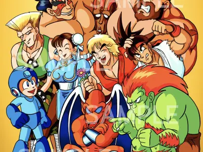 Rockman And friend Street Fighter RYu Ken Chunli 3D model