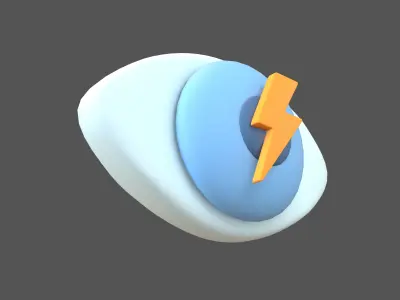 Eyes Symbol with Lighting v1 001 Low-poly 3D model