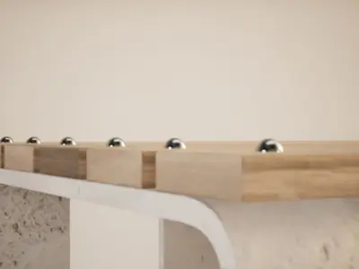Bench made of concrete Free low-poly 3D model