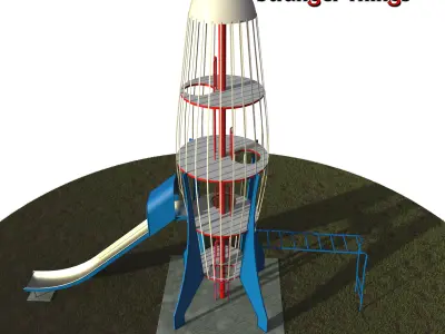 Stranger Things - Rocketship Slide  3D model