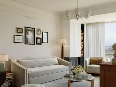 French-style living room 3D model