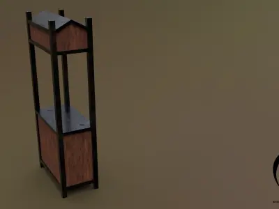Trade stand 08 R Low-poly 3D model