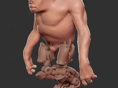 Cyborg humanoid 3D model