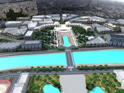 Paris City Low-poly 3D model buy