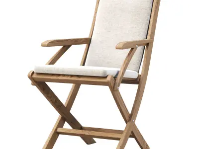 Alesso outdoor wooden dining chair  3D model