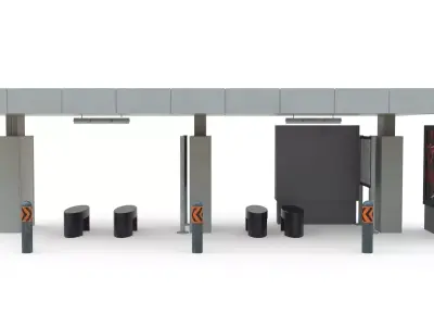 Bus Stop 09 3D model