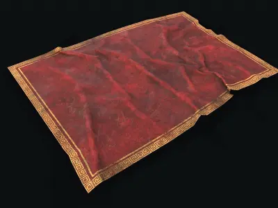 Old Carpet 4 Low-poly 3D model