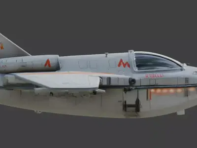 Futuristic Cartoon Patrol Aircraft 3D Model Low-poly 3D model