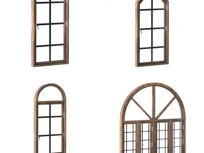 Arch Style Windows 3D model