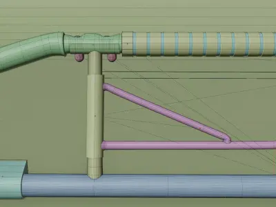 Pull up bar 3D model