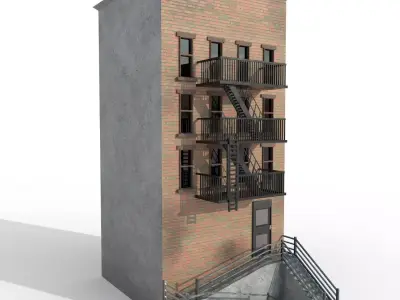 NYC Building 6 - PBR Low-poly 3D model