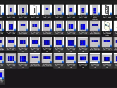 Aluminum windows south Africans  3D model