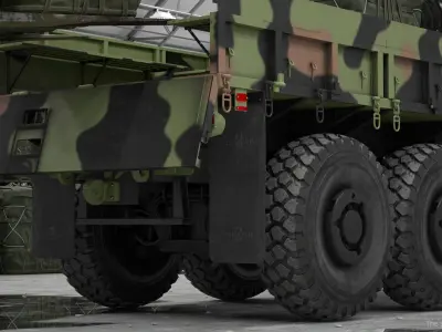  Military Forklift Loard Cargo to the OshKosh Truck 