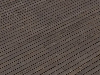 Weathered Narrow Deck Planks PBR Texture Texture