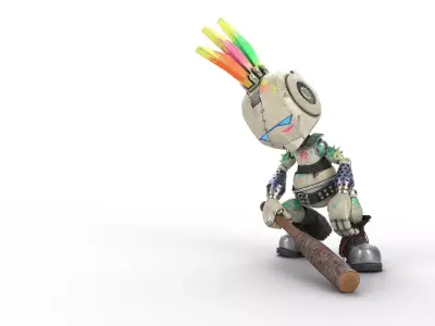 Robo Punk Low-poly 3D model