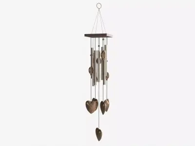 Metal Tube Wind Chimes Feng Shui 3D model