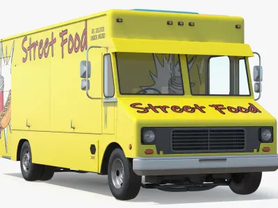  Fast Food Vendor Van without Interior 