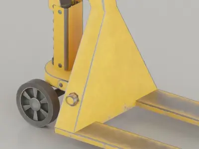Lowpoly Manual Forklift Low-poly 3D model