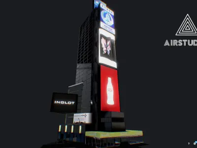 Times Square Building Low-poly 3D model