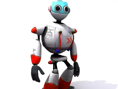 Robot Cartoon Character 3D model