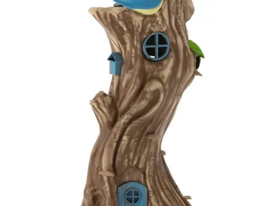 Lighted Fairy House Figurine 3D model