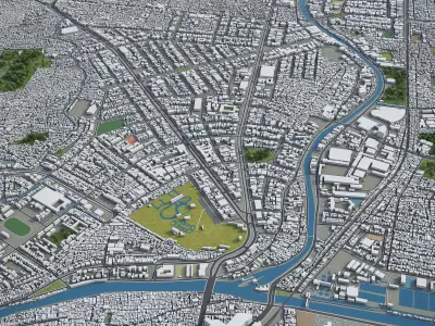 Surabaya  Low-poly 3D model