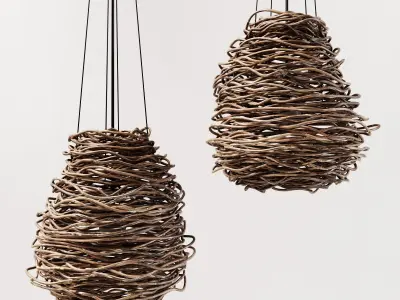 Branch decor lamp n5 3D model