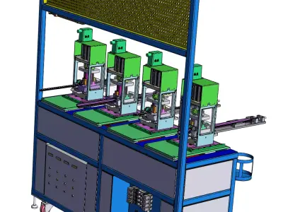 Door seal guide groove notch punching machine 3D model