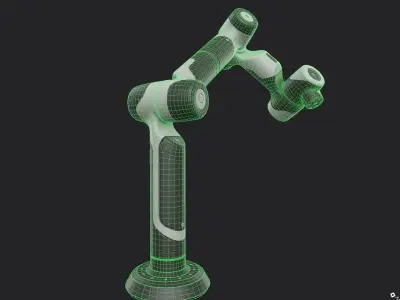 Robotic Arm M02 Low-poly 3D model