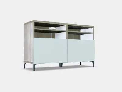 BESTA TV bench with doors 22 Low-poly 3D model purchase