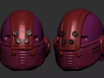 helmet high poly sculpt 3d printable ver 7 3D model 3D model 138