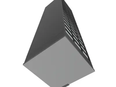 Black Brick Building 3D model