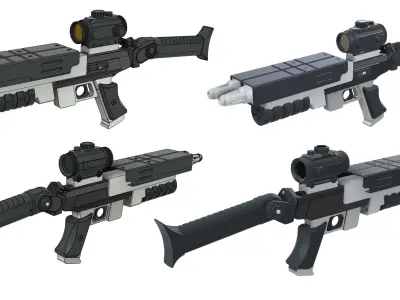 Major West Assembling Pistol Rifle Lost in Space 1998 3D print model