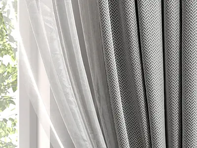 Curtain Set 497C 3D model