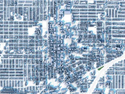 Santa Ana City California 3D model