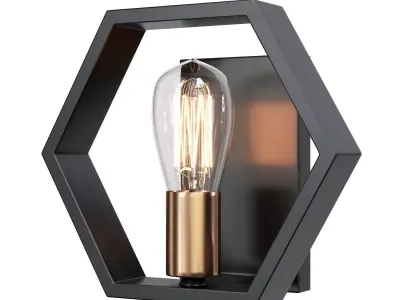 MODERN HEXAGON SCONCE 3D model