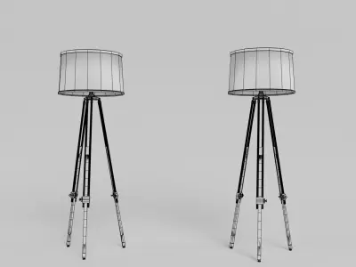3d lamp pair of floor lamps Free low-poly 3D model