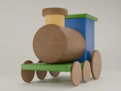 Toy train Free 3D model