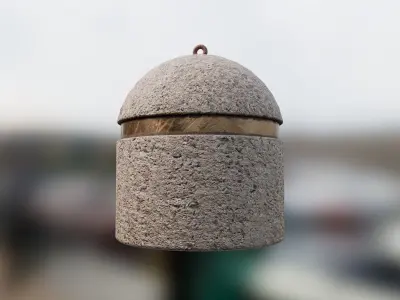 Road Block Low-poly 3D model