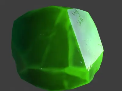 crystal gemstone Low-poly 3D model
