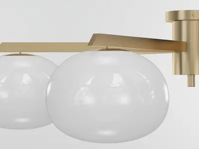 LUGRIN ceiling light with five glass balls 3D model