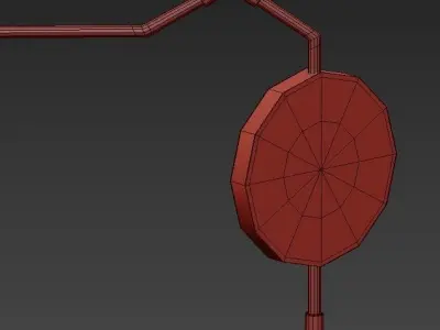 DISCO pendant light with three circles hanging from it 3D model