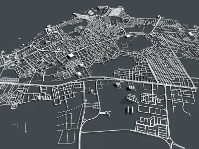 Cityscape Hurgada Egypt 3D model