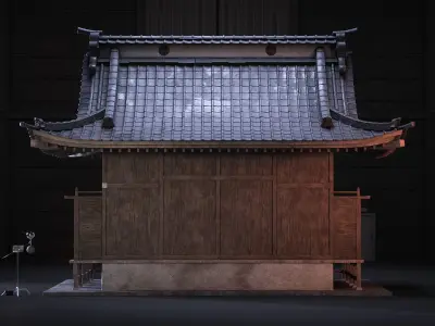 Shinto Shrine Japanese Temple 3D model