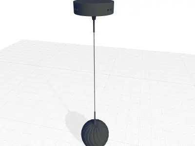 Spheroid Light Single GeometricPendant 3D model