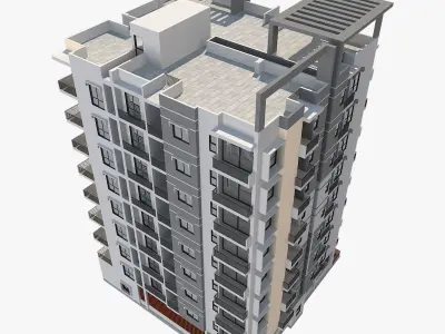 Apartment Building 2 3D model