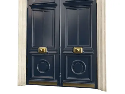 Entrance classic door 75 3D model