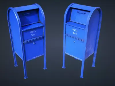 Mail Box Low-poly 3D model