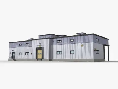 Factory x22 Low-poly 3D model