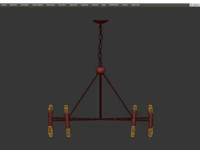 Emily 16 Light Chandelier Low-poly 3D model